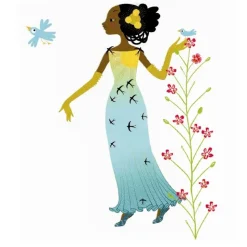 Paklaedningsdukker M. Stickers - Arstidernes Kjoler