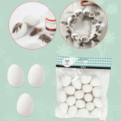 Paskeaeg - H: 4 Cm, Hvide, 18 Stk