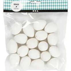 Paskeaeg - H: 4 Cm, Hvide, 18 Stk
