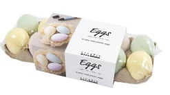 Paskeaeg Af Plast - Pastel, 12 Stk