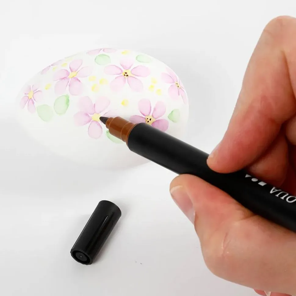 Paskeaeg Af Plast, 12 Stk - H: 6 Cm