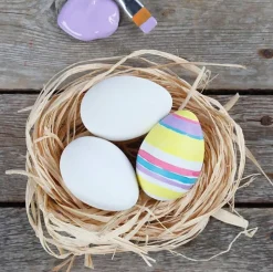 Paskeaeg Af Plast, 12 Stk - H: 6 Cm