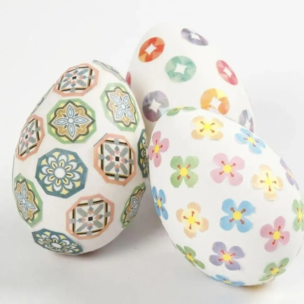 Paskeaeg Af Plast, 12 Stk - H: 6 Cm