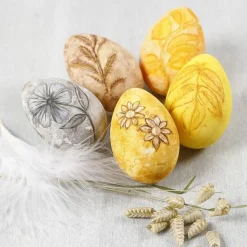 Paskeaeg Af Plast, 12 Stk - H: 6 Cm