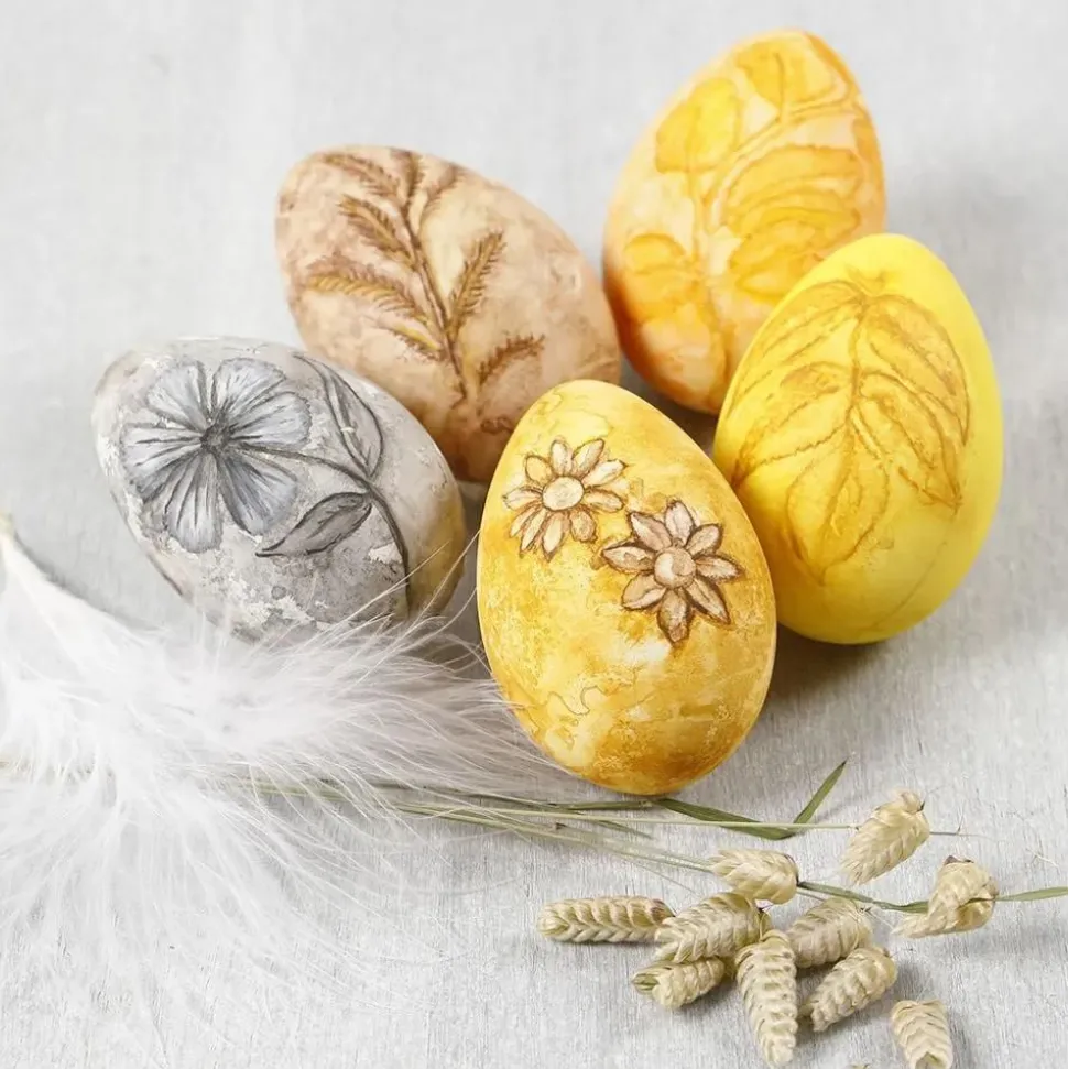 Paskeaeg Af Plast, 12 Stk - H: 6 Cm