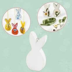 Paskehare Af Keramik, 3 Stk