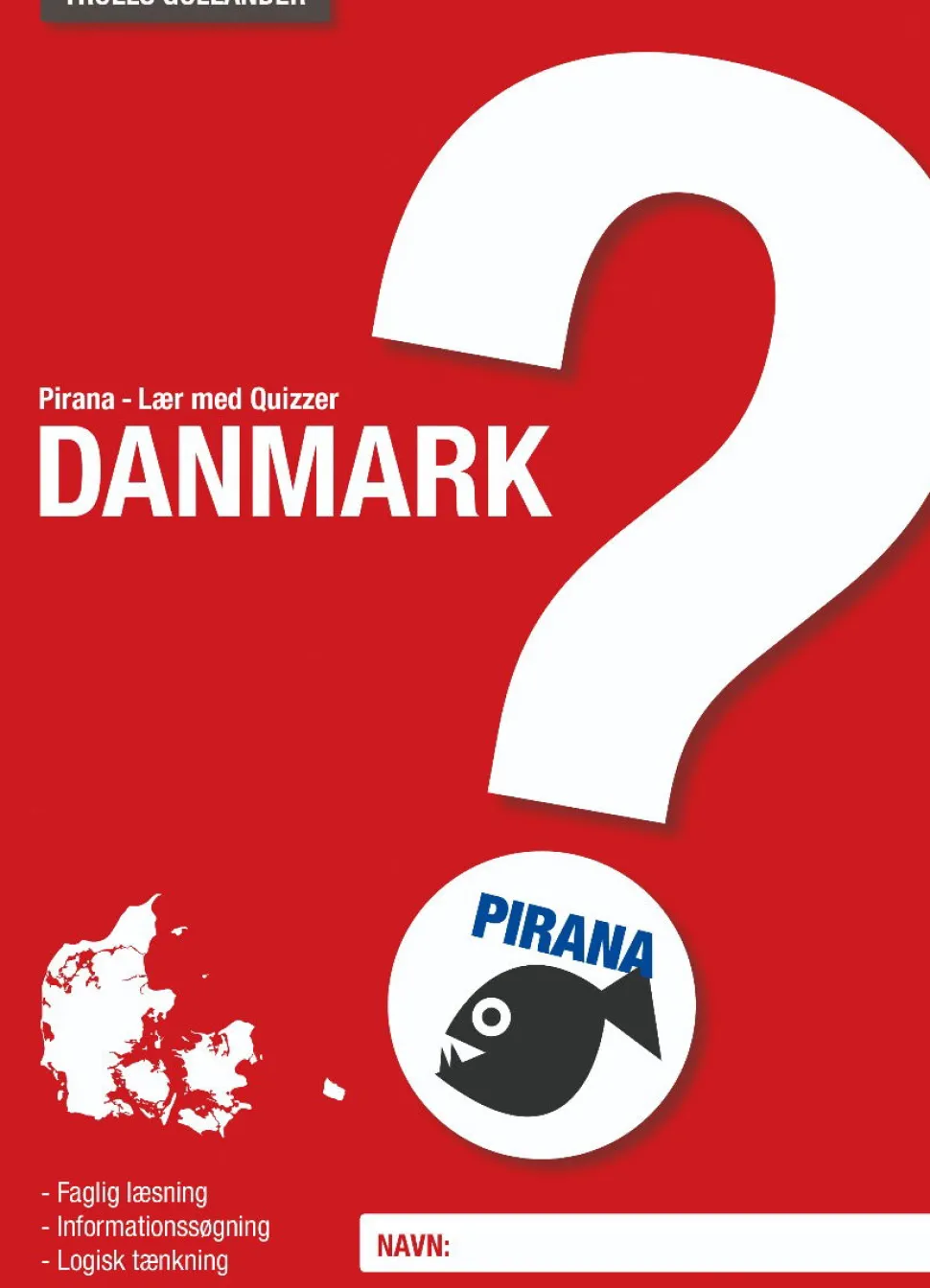 Pirana Traeningshaefte - Lær Med Quizzer: Danmark
