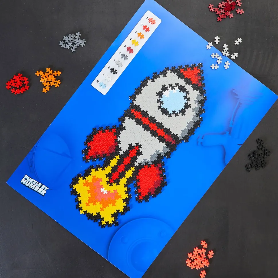 Plus-Plus - Puzzle By Number, Raket 500 Stk