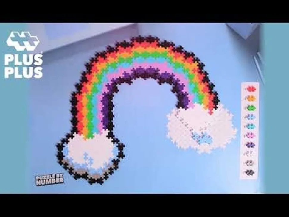 Plus-Plus - Puzzle By Number, Regnbue 500 Stk