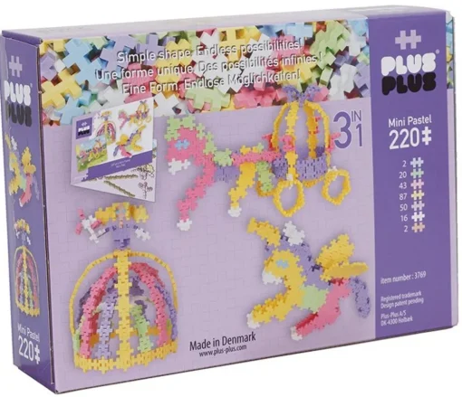 Plus-Plus Pastel - 3-I-1 Eventyr, 220 Stk