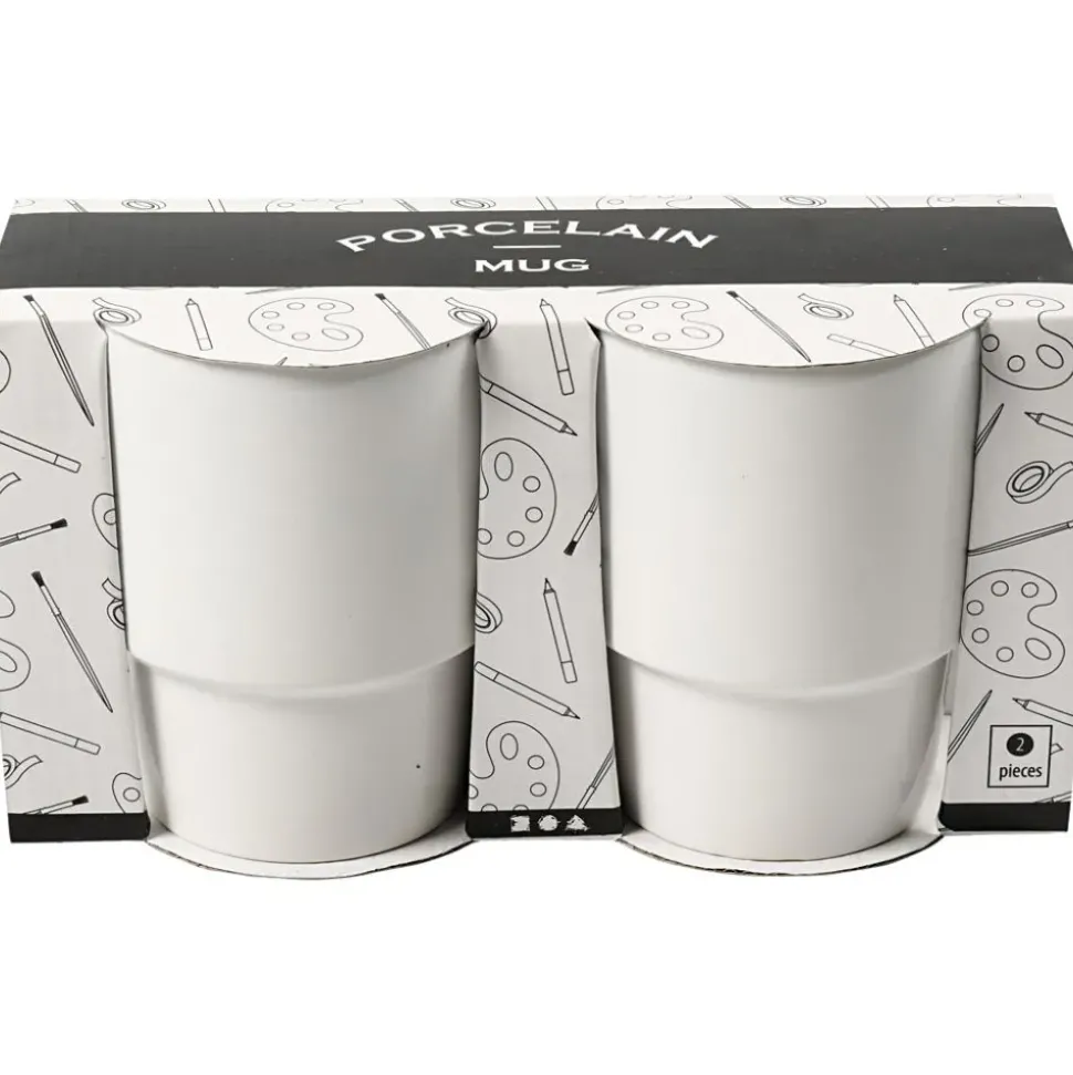 Porcelaenskrus, 2 Stk