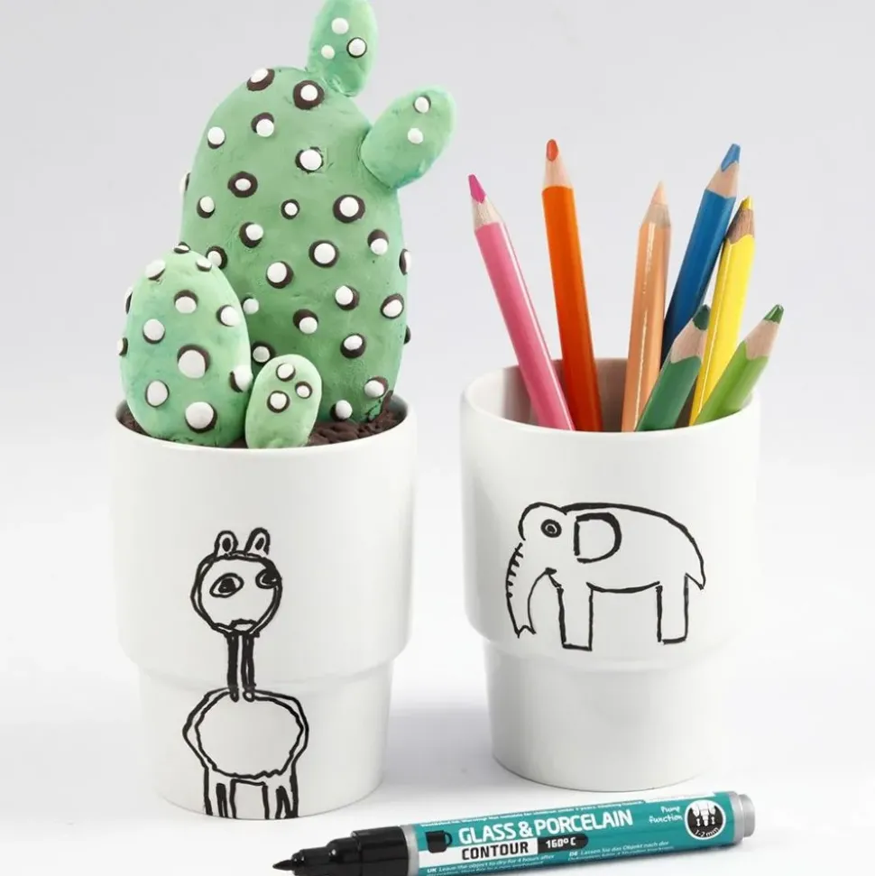 Porcelaenskrus, 2 Stk