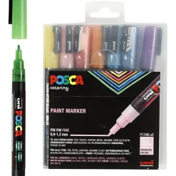 Posca Tusser Pc-3M - Glitter, 8 Stk.