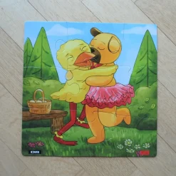 Puslespil 6 + 9 Brikker - Bamse, Kylling & Aelling