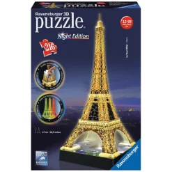 Puslespil 3D Med Led Lys, 216 Brikker