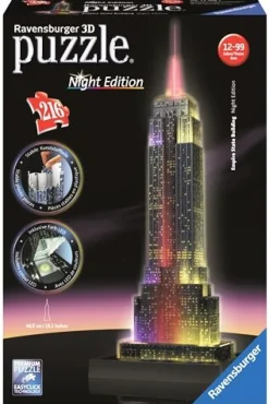 Puslespil 3D Med Led Lys, 216 Brikker