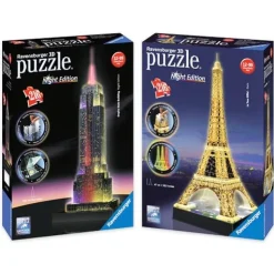 Puslespil 3D Med Led Lys, 216 Brikker