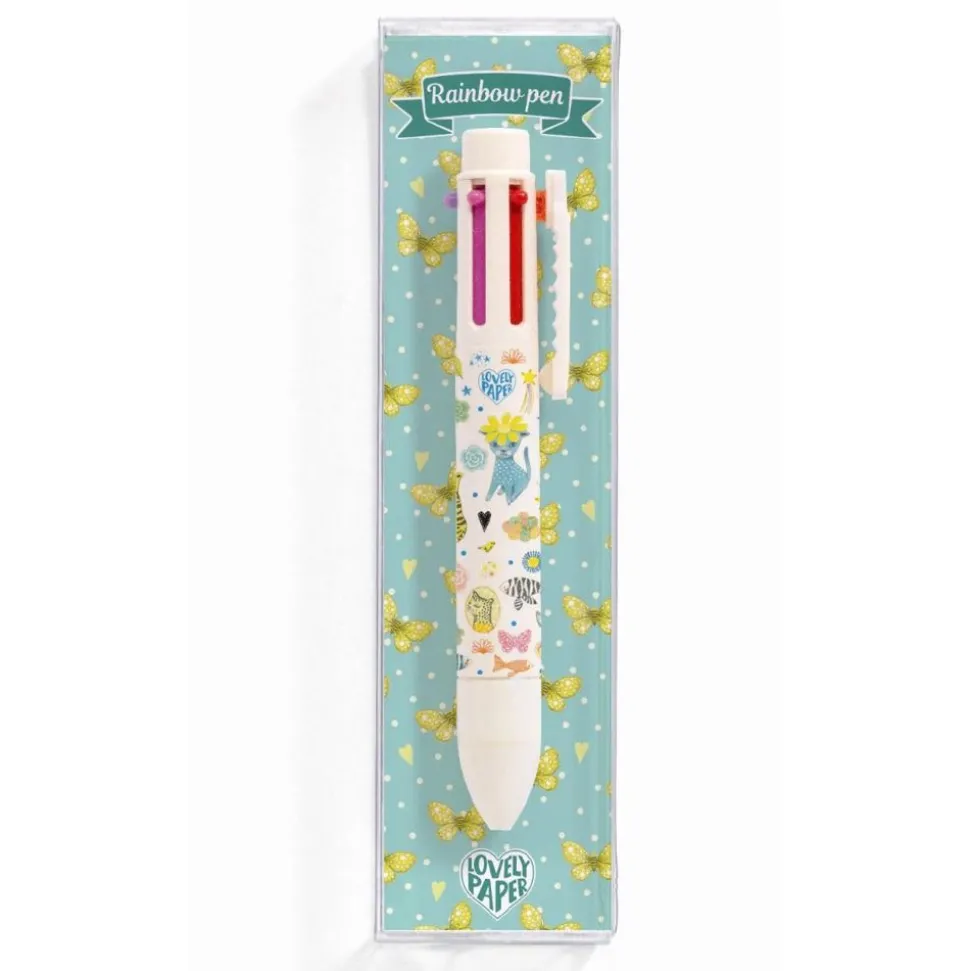 Regnbue Kuglepen Med 6 Farver, Elodie