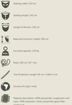 Rejsehaengekojestol Inkl. Ophaeng - River