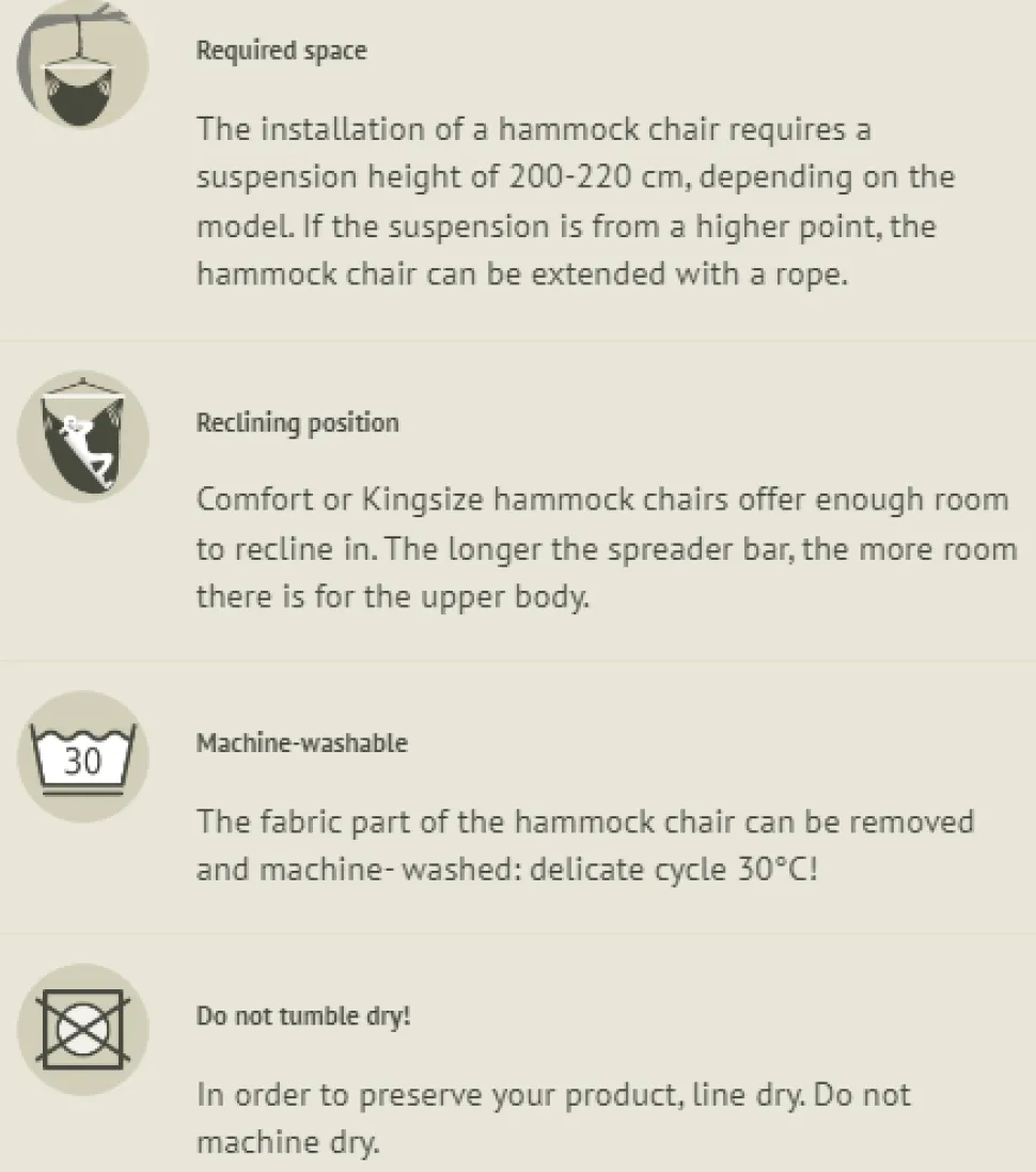 Rejsehaengekojestol Inkl. Ophaeng - River