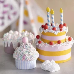 Runde Aesker Af Pap, 4 Stk