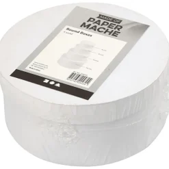 Runde Aesker Af Pap, 4 Stk