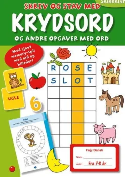 Skoleklar: Skriv Og Stav Med Krydsord