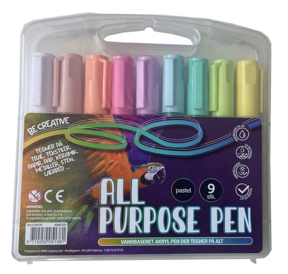 Stentusser - Pastelfarver, 9 Stk