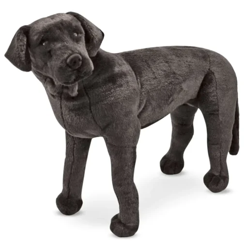 Tojdyr I Plys - Labrador, Sort