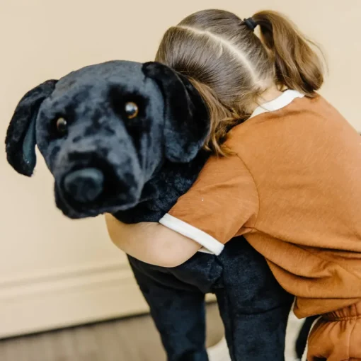 Tojdyr I Plys - Labrador, Sort